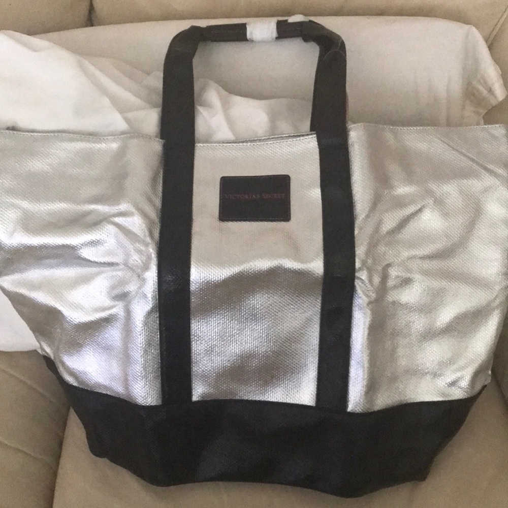 Silver tote bag
